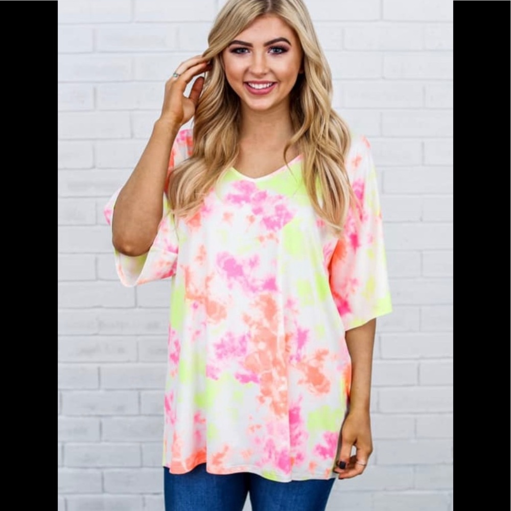 Farrah tee in pink lemonade by Peace Love Cake